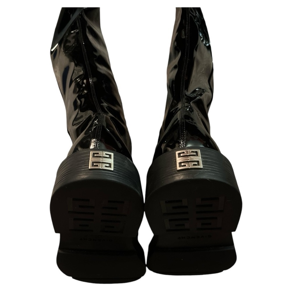 Givenchy Patent-Leather Over-The-Knee Boots size 9